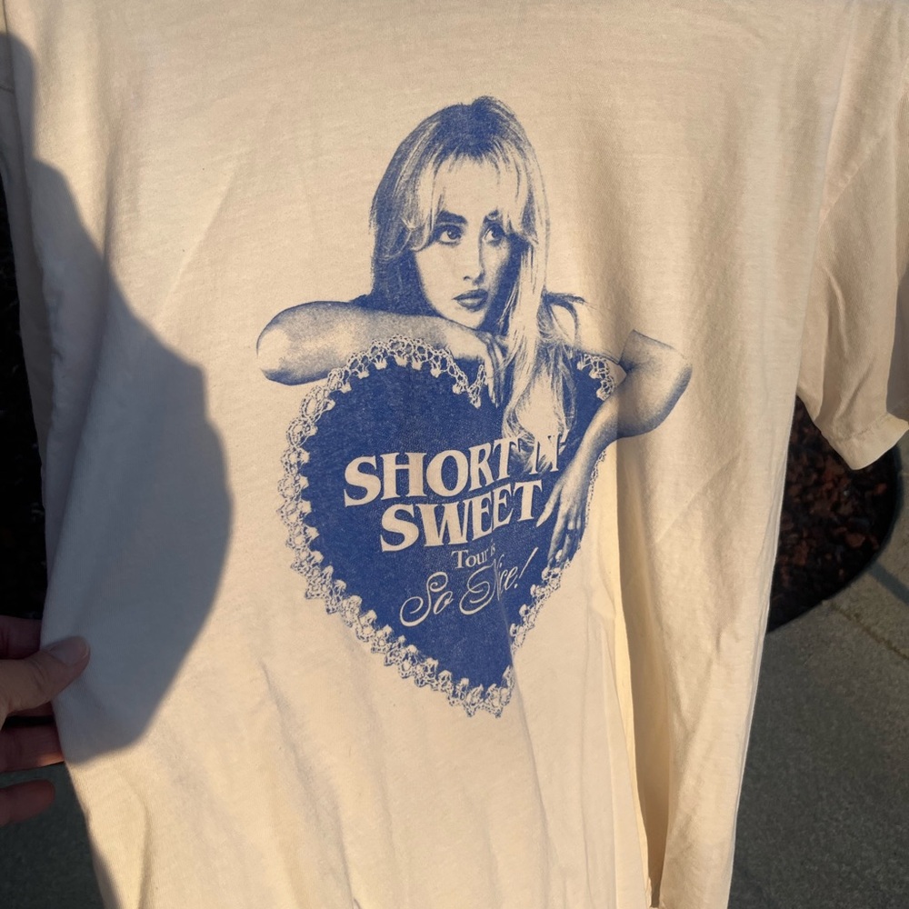 Large Sabrina Carpenter short and sweet 2024 tour t-shirt